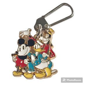 Disney Goofy Donald Duck Mickey Mouse Zipper Pull Keychain Purse Charm Backpack